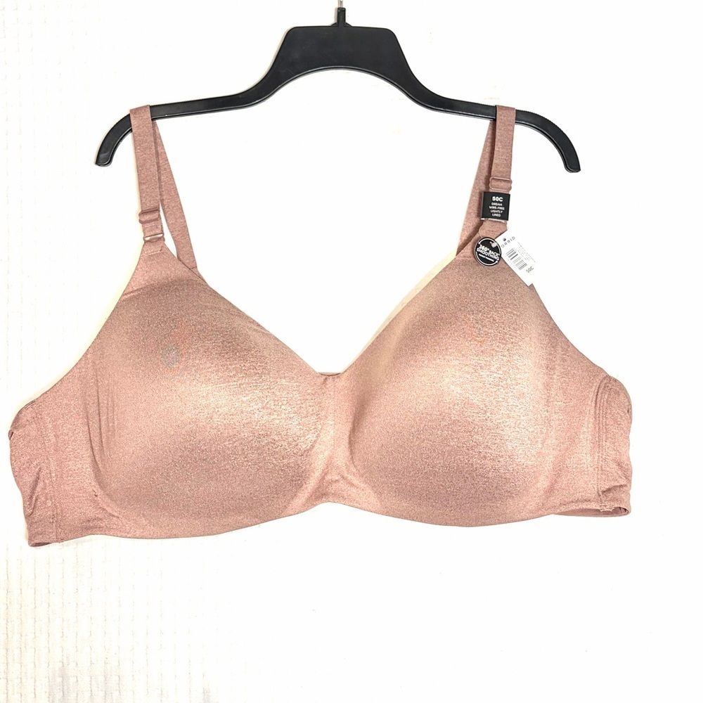 NEW Torrid Dream Everyday Wire Free Bra Size 50C Light Lined Rose Taupe Heather